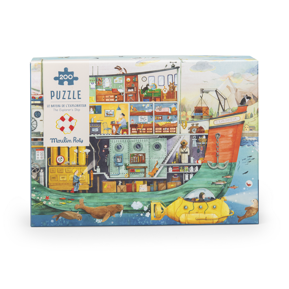 Puzzle Le bateau 200 pieces Le Jardin du Moulin Moulin Roty