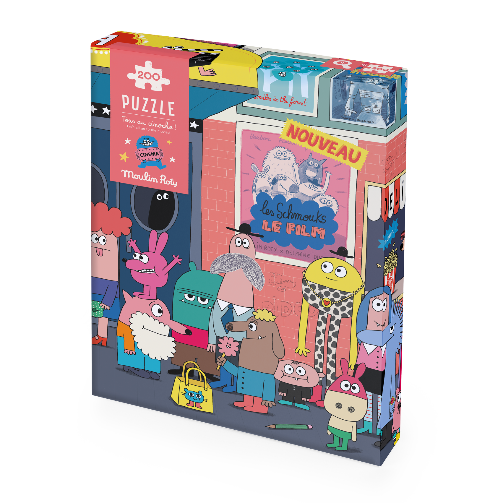 Puzzle Tous au cinoche  200 pcs Les Schmouks Moulin Roty