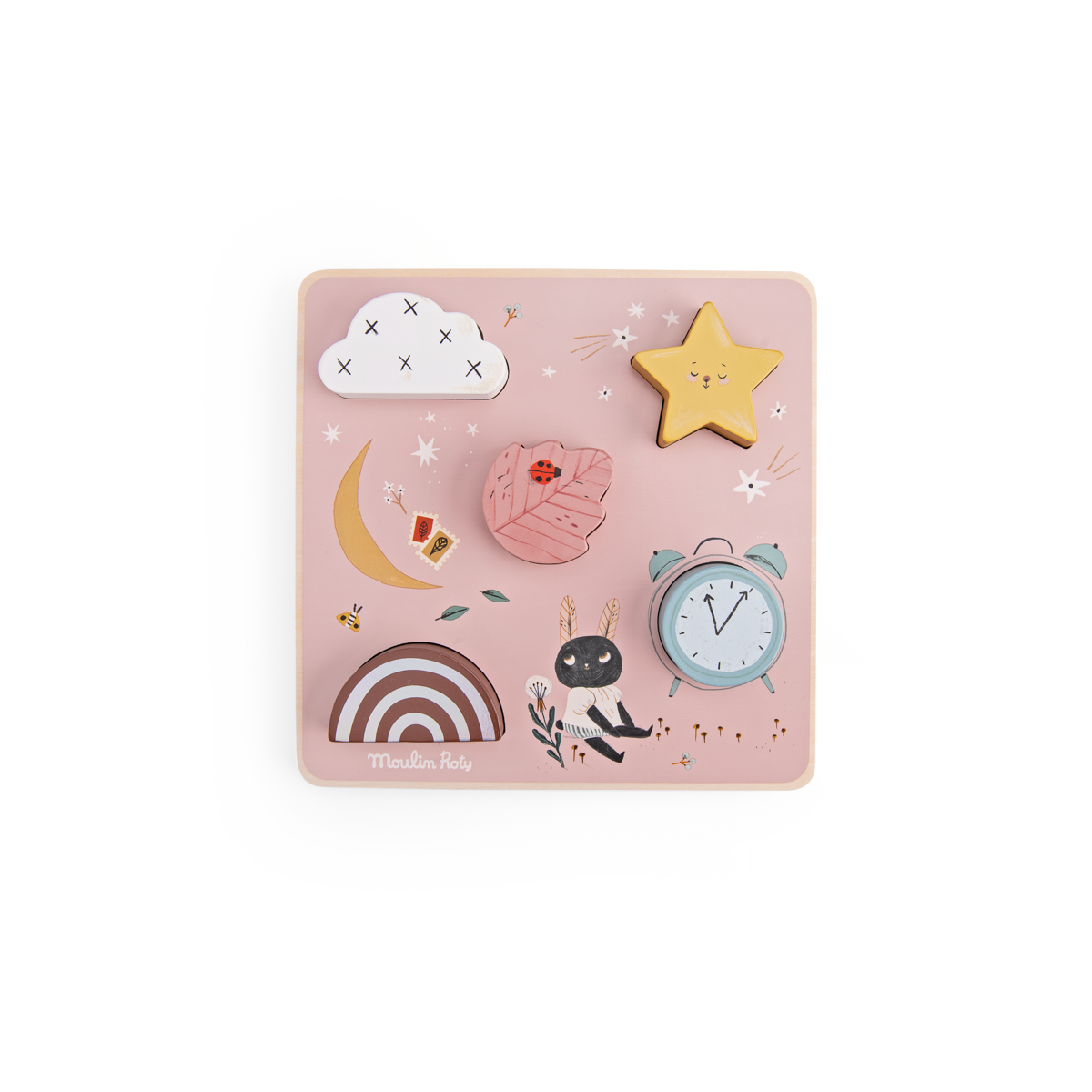 Puzzle encastrable sensoriel Apres la pluie Moulin Roty