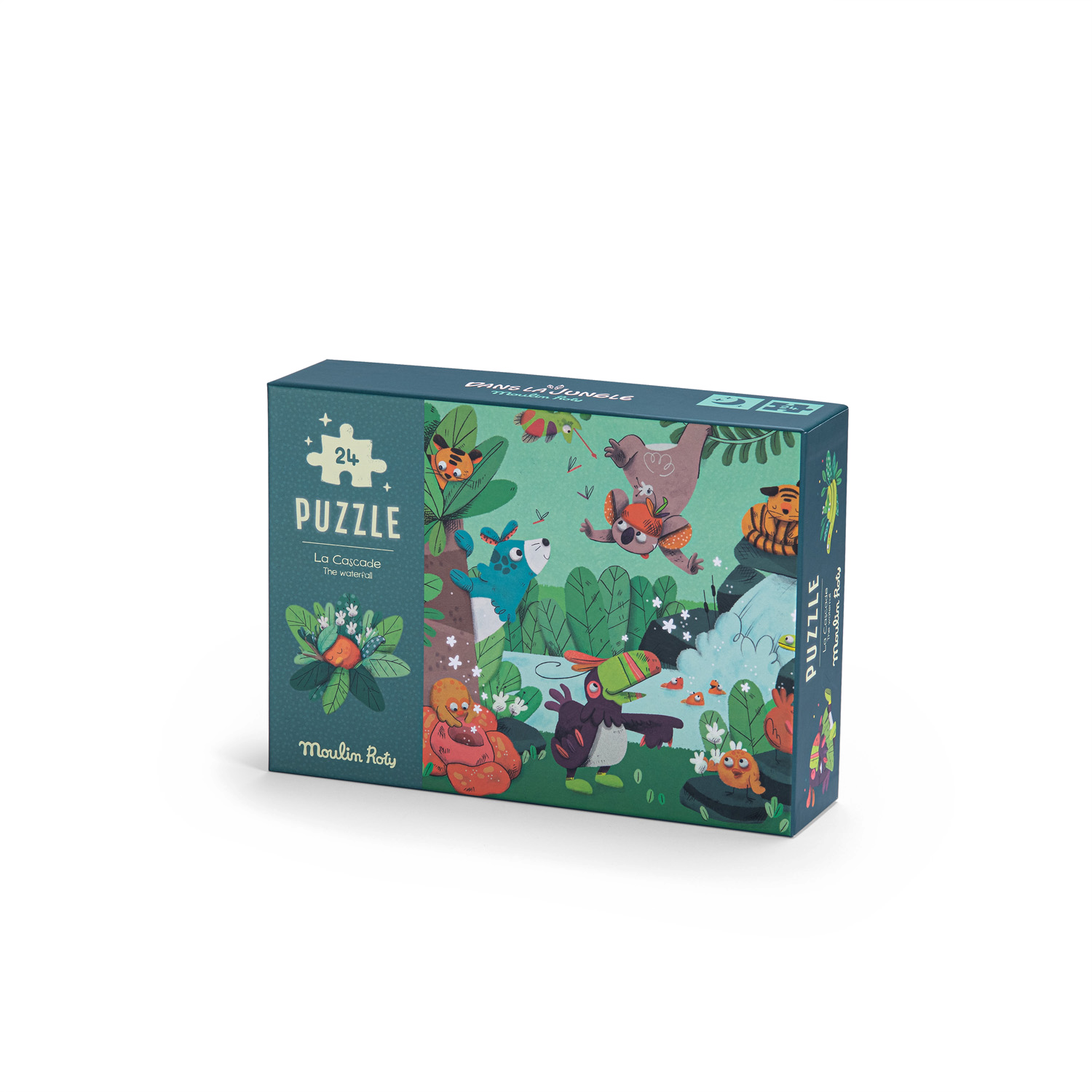 Puzzle phosphorescent La cascade 24 pcs Dans la jungle Moulin Roty