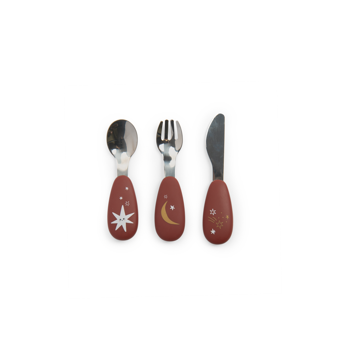 Set couverts silicone Apres la pluie Moulin Roty