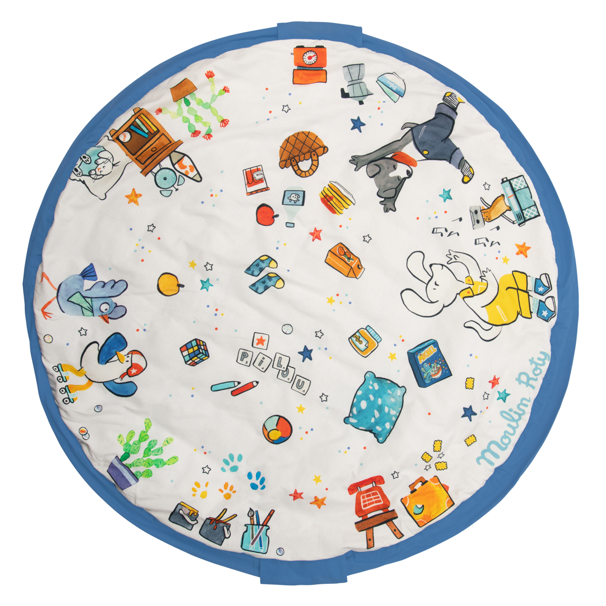 Tapis de jeu  sac de rangement Puce  Pilou Moulin Roty