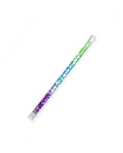 Baguette à paillettes verte et violette