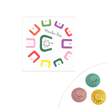 Stickers chiffres Petit tambour à languettes 15 cm
