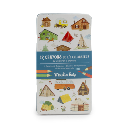 12 crayons de couleurs Le Jardin du Moulin Moulin Roty
