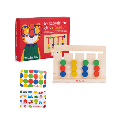 Labyrinthe des couleurs en bois Les Popipop Moulin Roty