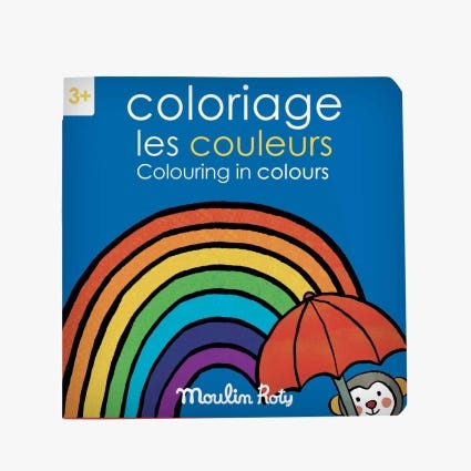 Cahier de coloriage Les couleurs Les Popipop 20 pages Moulin Roty
