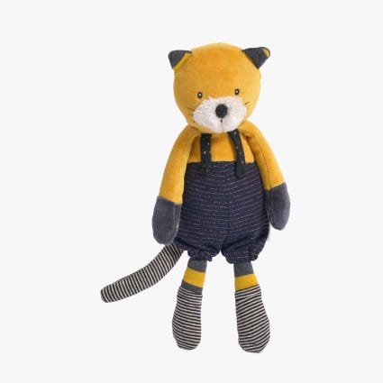 Peluche chat moutarde Lulu Les Moustaches Moulin Roty