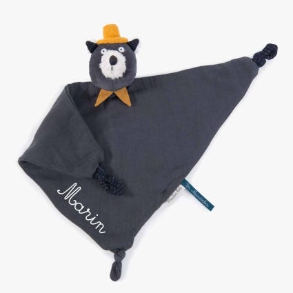 Doudou lange à broder chat Alphonse