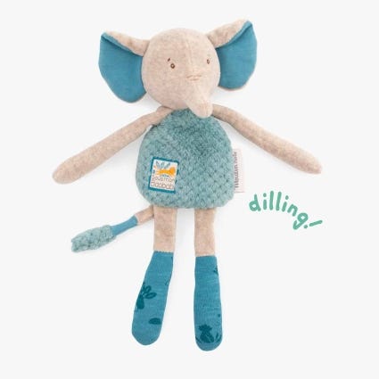 Doudou hochet Elephant Sous mon baobab Moulin Roty