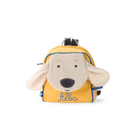 Sac a dos  a broder Chien jaune Pilou Puce  Pilou Moulin Roty