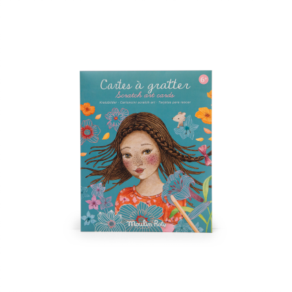 6 cartes a gratter Les Rosalies Moulin Roty