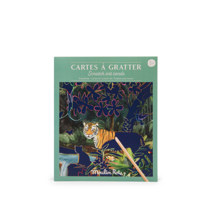 6 cartes a gratter Tout autour du monde Moulin Roty