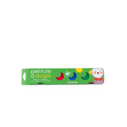 6 pots de peinture a doigts Les Popipop Moulin Roty