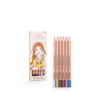 6 crayons métallisés