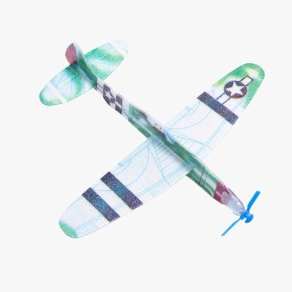 Avion en polystyrene Thunderbolt Les Petites Merveilles Moulin Roty