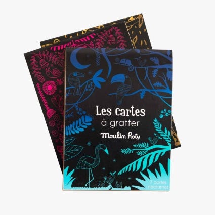 Cartes a gratter Nocturnes Les Petites Merveilles Moulin Roty