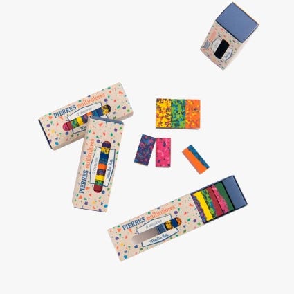 Boîte de 6 pierres de cire à dessiner