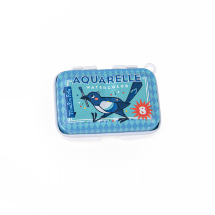 Mini palette aquarelle bleu