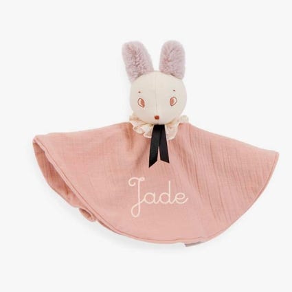 Doudou à broder souris rose