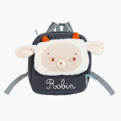 Sac a dos a broder mouton Apres la pluie Moulin Roty