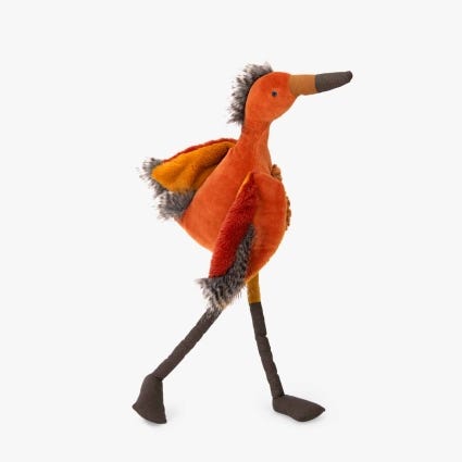 Peluche Oiseau aigrette Tout autour du monde Moulin Roty