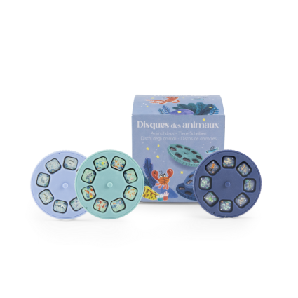 Boite de 3 disques pour projecteur Les aventures de Paulie Moulin Roty
