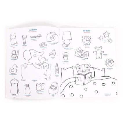 Imagier à colorier avec stickers