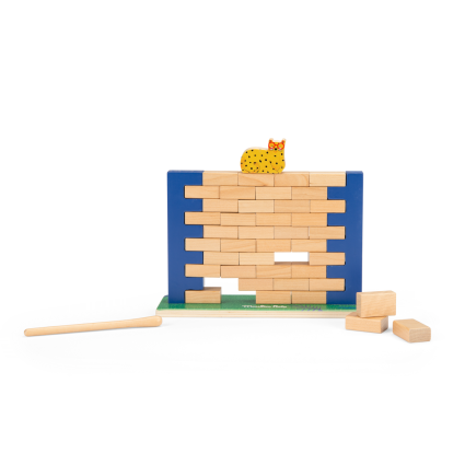 Jeu de societe Mur vacillant en bois Les Toupitis Moulin Roty