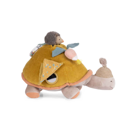 Peluche geante d'activites Tortue Trois petits lapins Moulin Roty