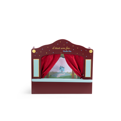 Petit theatre de marionnettes rouge Il etait une fois Moulin Roty