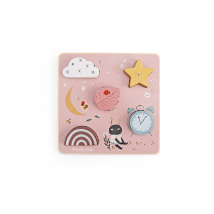 Puzzle encastrable sensoriel Apres la pluie Moulin Roty