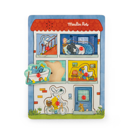 Puzzle sonore en bois Puce  Pilou Moulin Roty