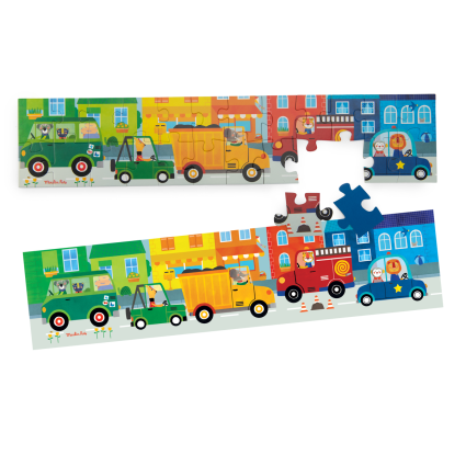 Puzzle vehicules 24 pcs Les Popipop Moulin Roty