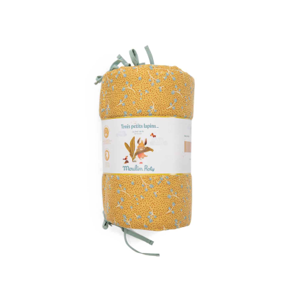 Tour de lit ocre Trois petits lapins Moulin Roty