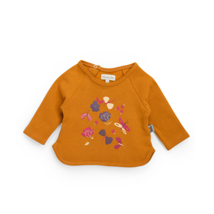 Sweat-shirt molleton carbone gratté curry - Mila