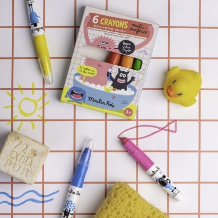 6 crayons multisurfaces