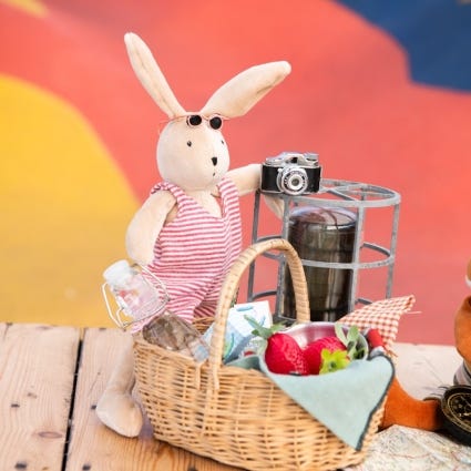 Peluche Sylvain le lapin Les Petits Frères