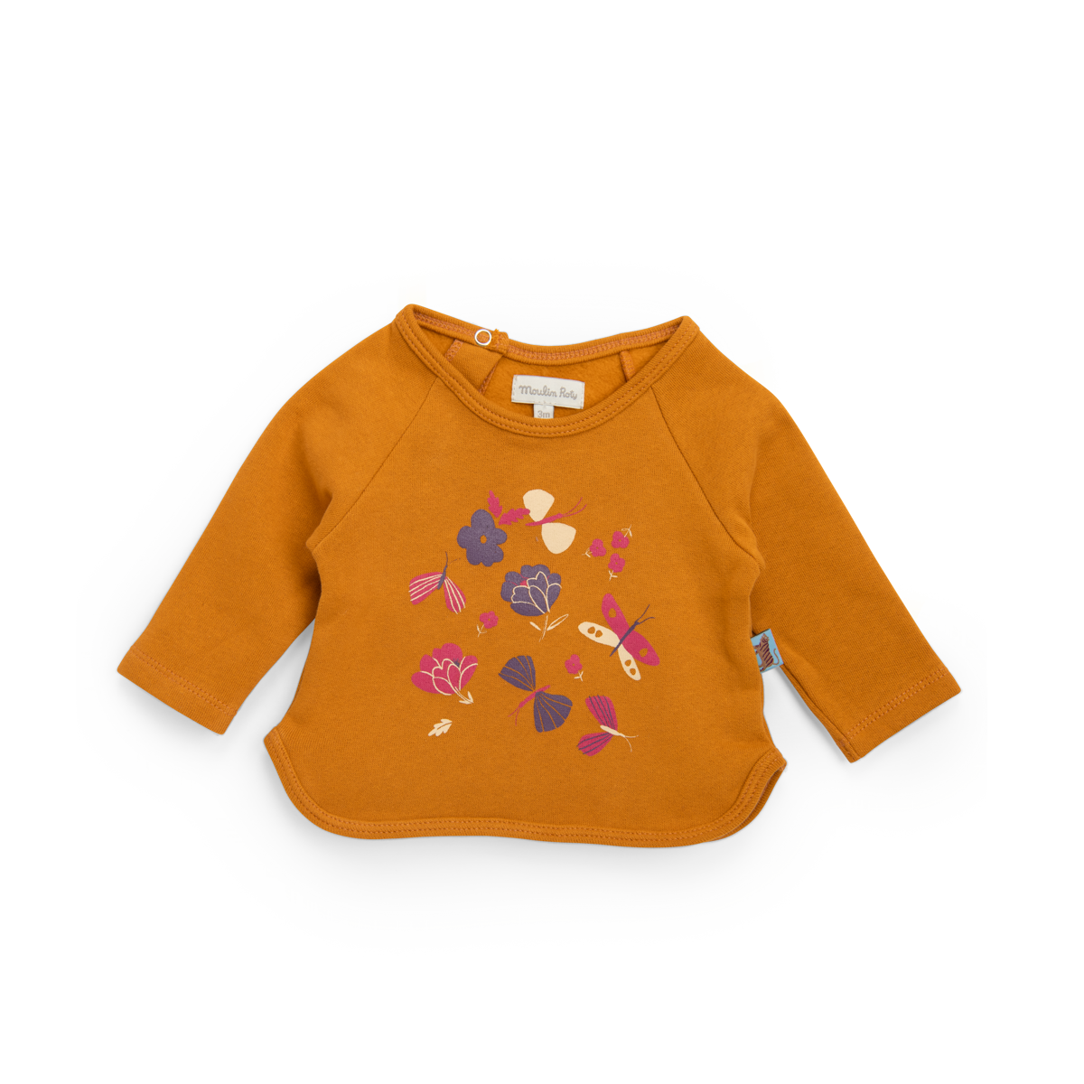 Sweat-shirt molleton carbone gratté curry - Mila