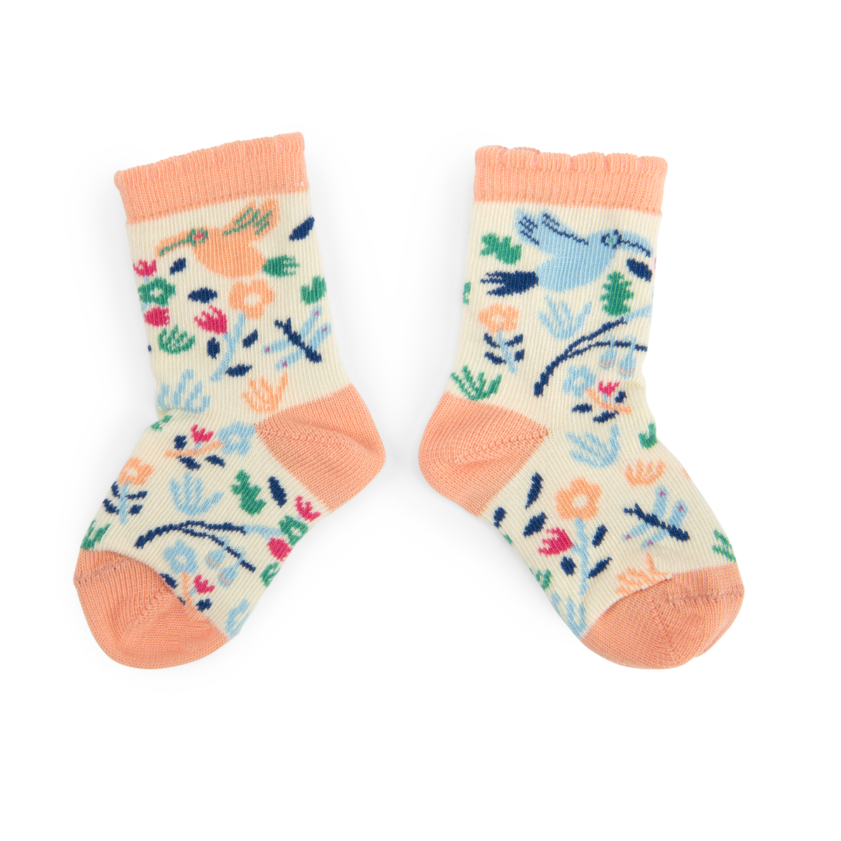 NADINE Chaussettes 6/12m fleurs Jungle