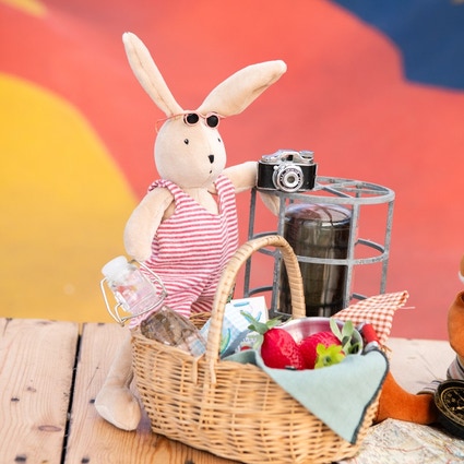 Peluche Sylvain le lapin Les Petits Frères